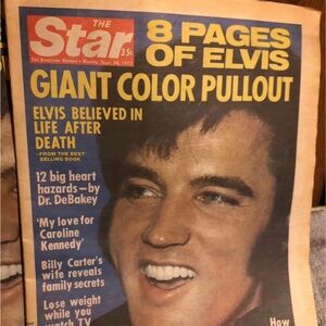 The Star Vintage Elvis Cover Magazine - Giant Color Pullout